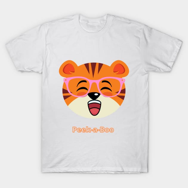 Peek-a-Boo Tiger T-Shirt by Just a Cute World